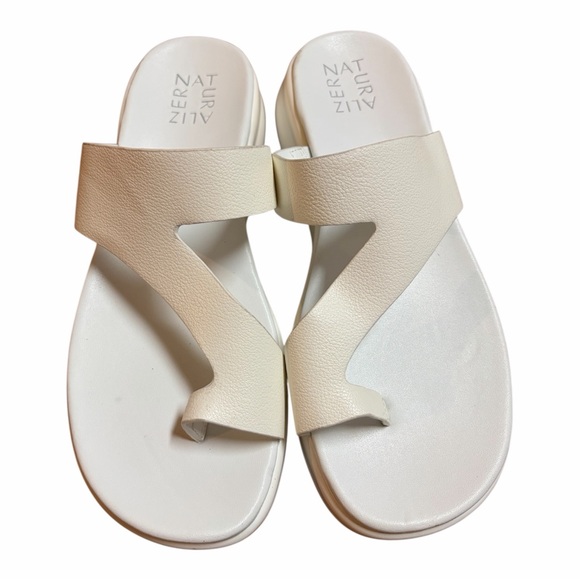 Naturalizer Shoes - Naturalizer Women's White Ivory Cutout Slide Sandals
